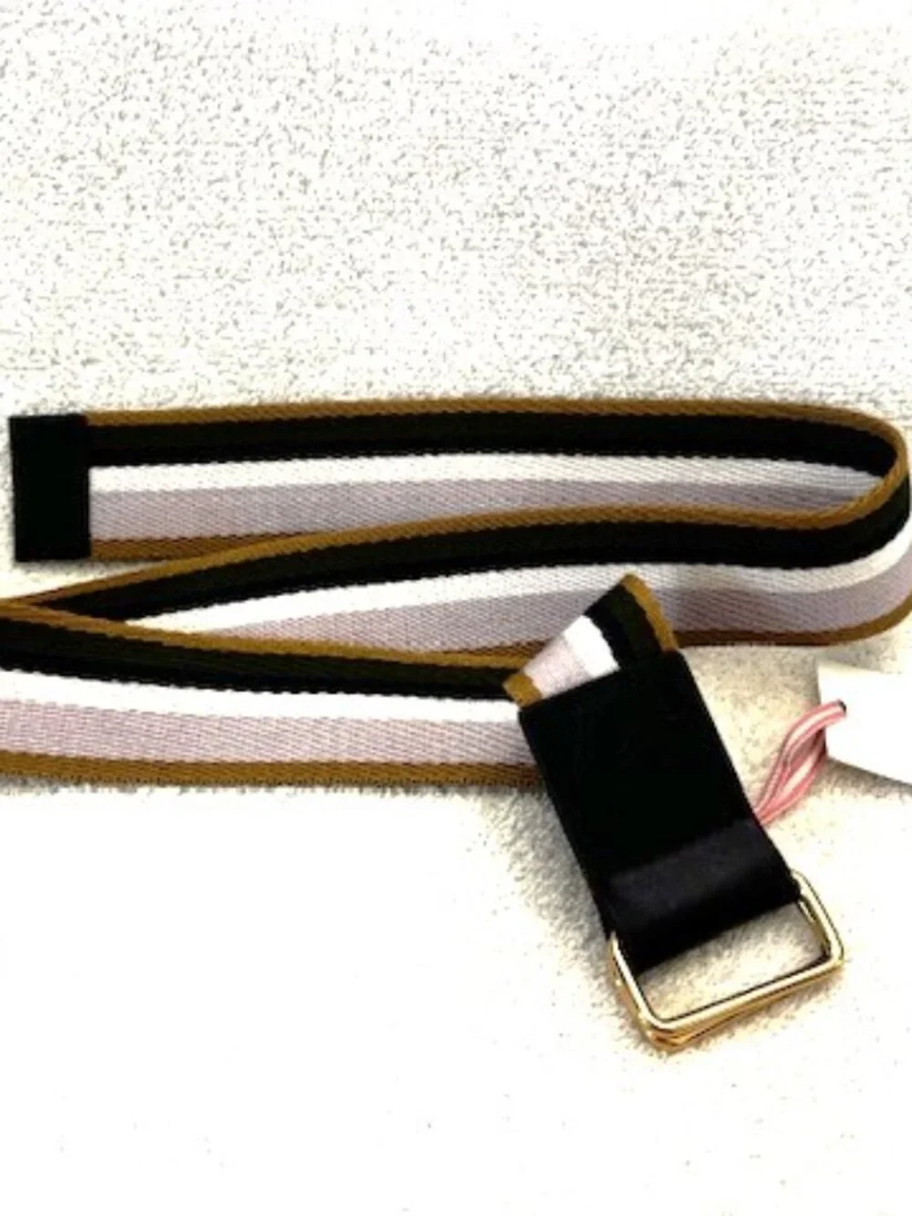 Vineyard Vines Heritage D-Ring striped belt in Iris Size M